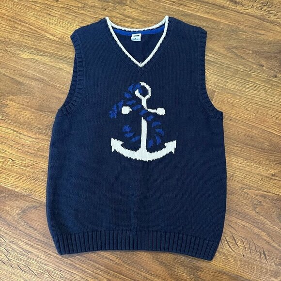 Janie and Jack anchor knit Sweater Vest - Picture 1 of 5